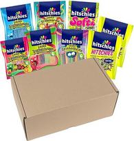 "Hitschies Megaaa Sour Box" - saldainių dėžutė su 8 rūgščiomis "Hitschies" - vaisių ir skanių užkandžių pramoga - jau supakuota - dėžutės matmenys: 31 x 18 x 13 cm