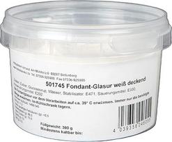 "Hobbybäcker" glaistas fondantui (300 g), baltas ir nepermatomas glaistas tortams, keksiukams, amerikiečiams ir kt.