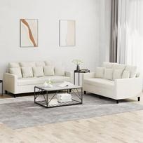 "Homgoday" kreminė 2 vietų sofa su aksomo užvalkalu 120/140 cm Tvirtas medinis metalinis rėmas Maksimalus svoris 110 kg vienai sėdynei Modelis3201708