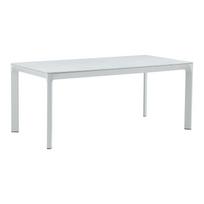 Lauko stalas MELROSE su sukepinto akmens stalviršiu, smėlio spalvos, 180 × 90 × 75 cm