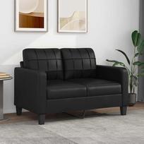 "Hommdiy" 2 vietų sofa juoda, 120 cm, dirbtinė oda