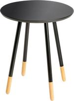 "Honey-Can-Do" juodas apvalus šoninis stalas TBL-08726