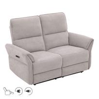 Dvivietė elektrinė atlošiama sofa DAMIKA, pilka, 143 x 92 x 103 cm