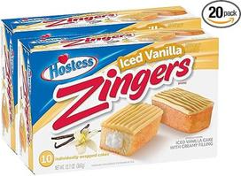 "Hostess Zingers" ledinis vanilinis pyragas, 360 ml, 10 vnt.