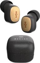 "House of Marley Smile Jamaica True Wireless Earbuds" - mažos "Bluetooth" ausinės, 14 valandų atkūrimo laikas, mini ausinės į ausis, "TWS Bluetooth" ausinės su įkrovimo dėklu, tvarios medžiagos, juodos spalvos