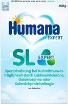 "Humana SL Expert", nuo gimimo, specialus maistas karvės pieno netoleravimui dėl laktozės netoleravimo, galaktozemijos ar alergijos karvės pieno baltymams, skirtas kūdikiams ir mažiems vaikams, 600 g