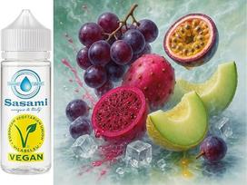 "Iced Mirage" - vynuogių kaktusų pasiflorų vaisių medaus melionų ledo aromato koncentratas - veganiškas - Sasami - 10 ml