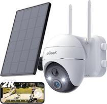 "ieGeek" 2K stebėjimo kamera Lauko baterija, saulės stebėjimo kamera su 355°/140° posvyrio kampu, 20 m spalvotu naktiniu matymu, PIR judesio jutikliu, sirena/baltos šviesos signalu, 4 dbi dviguba antena, IP65,