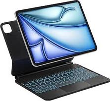 "Inateck NeoMagic" magnetinės klaviatūros dėklas "iPad Air" 11 colių M3/M2 (2025/2024), "Air 5/4", "iPad Pro" 11 colių 4/3/2/1 magiška klaviatūra, konsolinis stovas, 7 spalvų foninis apšvietimas, KB09119
