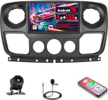 "Inefala" 4G+128G Androdid 15 automobilinis radijas, skirtas "Renault Master/Opel Movano/Nissan NV400 2010-2021", belaidis "Carplay" ir "Android" automobiliams, 10 colių "Bluetooth" radijas su GPS navigacijos sistema, "WiFi", RDS/FM