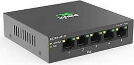 "InHand Networks" tinklo komutatorius "Gigabit", 5 gigabitinių prievadų Ethernet komutatorius su 4 PoE+ prievadais Maks. 52 W, kiekvienas prievadas iki 30 W, "Plug & Play", metalinis korpusas su dideliu šilumos išsklaidymu ir ES maitinimo kištuku