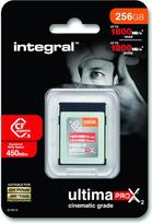 "Integral" 256GB "CFexpress" B 2.0 tipo atminties kortelė, 8K RAW ir 4K 120 FPS, 1800MB/s skaitymo, 1200MB/s rašymo, 450MB/s nuolatinio įrašymo, skirta profesionaliems fotografams ir filmų kūrėjams