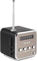 "iplusmile TdV26" skaitmeninis garsiakalbis Mini garsiakalbis FM radijas Stereo MP3 MP4 muzikos grotuvas Palaiko "Micro SDTf" kortelę/USB/Disk/FM (juodas)