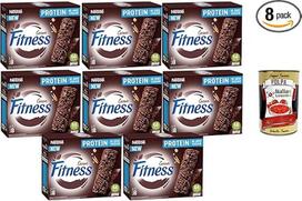 "Italian Gourmet Fitness" kakavos baltymų batonėliai be pridėtinio cukraus 8 x 80 g vertės pakuotė (32 batonėliai po 20 g) traškūs pusryčių grūdų batonėliai su kakava, kuriuose yra daug baltymų + itališkas gurmaniškas užkandis "Polpa