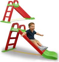 "Jamara Funny Slide" 460501, skirta minkštiems nusileidimo takeliams Platūs laipteliai Saugios rankenos Stabilizuojanti virvė Raudona