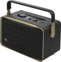"JBL Authentics 300" nešiojamasis išmanusis namų garsiakalbis - 70-ųjų retro dizaino "Bluetooth" dėžutė - su "Google Assistant", "Alexa", "AirPlay" ir "JBL One" programėle - juoda