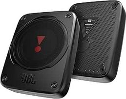 "JBL BassPro Lite" - itin kompaktiškas 7 colių aktyvusis žemų dažnių garsiakalbis automobiliui su integruotu stiprintuvu, užtikrinančiu gilius bosus - 200 W - galima suporuoti