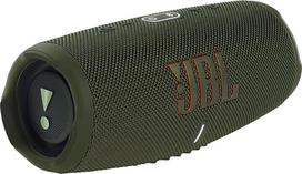 "JBL Charge 5" "Bluetooth" garsiakalbis, vandeniui atsparus nešiojamasis "Boombox" su įmontuotu "Powerbank", vienas akumuliatoriaus įkrovimas iki 20 valandų belaidžio muzikos klausymosi, chaki spalvos