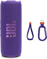 "JBL Flip 7" nešiojamasis garsiakalbis, atsparus vandeniui, atsparus kritimui, "Pro Bold Sound" garsas su "IA Sound Boost", 16 valandų grojimo trukmė ir "PushLock" sistema su keičiamais priedais (violetinės spalvos)