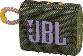 "JBL Go 3": nešiojamasis "Bluetooth" garsiakalbis su įmontuotu akumuliatoriumi, atsparus vandeniui ir dulkėms, žalias