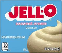 "Jell-O" kokosų kremo tirpiojo pudingo ir pyrago įdaras (96 g)