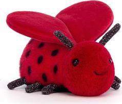 "Jellycat Loulou Love Bug" pliušinis žaislas 5 colių | Vabzdžių ir vabzdžių pliušinis žaislas | Klasikinė dovana vaikams | Valentino dienos dovana