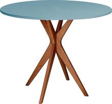 "Jubi" apvalus 60 cm ąžuolinis mėlynas valgomojo stalas