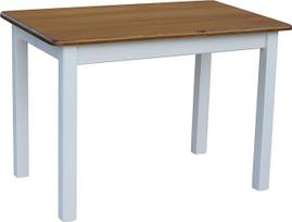 "k koma" virtuvės stalas 120 x 70 cm Medžio masyvo su baltomis kojomis ir ąžuolo spalvos stalviršiu, gamintojas
