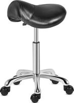 "Kaleurrier Saddle Stool" pasukama reguliuojamo aukščio taburetė su ratukais Sunkiasvorė taburetė Ergonomiška taburetė laboratorijai, klinikai, odontologui, salonui, masažui, biurui, namams, virtuvei (juoda, be atlošo)