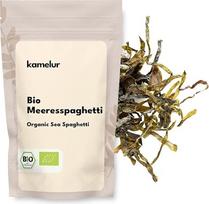 "Kamelur" 50 g ekologiškų jūros spagečių (Himanthalia Elongata) - dumblių makaronai be priedų, veganiški ir be glitimo - ekologiški dumblių makaronai biologiškai suyrančioje pakuotėje