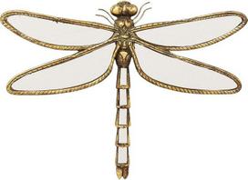 "Kare Design" sieninis objektas "Dragonfly" veidrodis, aukso spalvos, 27 x 35 x 4 cm, sienų apdaila, dekoratyvinis objektas, namų aksesuaras, "Dragonfly" motyvas, veidrodinis, svetainė