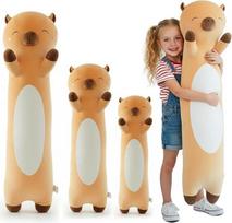 "Kekeso Capybara Cuddly Pillow", ilgas XXL pliušinis žaislas miegui, minkštas mielas pliušinis žaislas vaikams, mergaitėms ir berniukams, gimtadienio ir Kalėdų dovana (rudas, 110 cm)