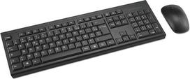 "Kensington KM150 EQ" belaidės klaviatūros ir pelės rinkinys "Windows" ir "MacOS" AZERTY Nano USB imtuvas 2,4 GHz klaviatūra su skaitmenine klaviatūra Viso dydžio pelė su tyliu paspaudimu 1200 DPI Juoda K75562FR
