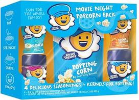"Kernel Season's Movie Night Supplies" popkornų ir prieskonių rinkinys - 4 skoniai