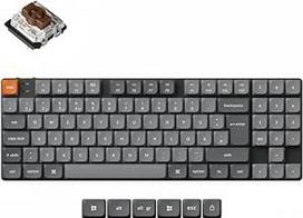 "Keychron K13 Max QMK/VIA" belaidė mechaninė klaviatūra, DE-ISO TKL išdėstymas "Bluetooth/2,4 GHz/Wired", RGB "Hot-Swap" keičiama žemo profilio "Gateron Brown" jungikliu "Mac Win