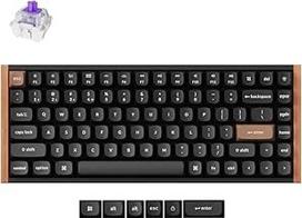 "Keychron K2 HE 75% TKL ANSI belaidė mechaninė klaviatūra su magnetiniais jungikliais ir "Hot-Swap" - "Bluetooth/2.4GHz/USB-C", RGB apšvietimas, QMK programavimas "Mac/Win", medinis dizainas