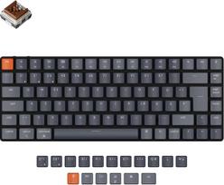 "Keychron K3" itin plona "Bluetooth" belaidė mechaninė klaviatūra, 75 % ISO DE išdėstymas, "Hot-Swap" keičiamas žemo profilio optinis rudas jungiklis, RGB žaidimų klaviatūra "Mac Windows