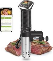 "KitchenBoss Sous Vide Stick Garer": "WiFi Precision Cooker" programėlės valdymas Sous Vide lazdelė 1100 W cirkuliacija 40 °C - 90 °C temperatūros diapazonas IPX7 vandeniui atsparus TFT jutiklinis ekranas itin tylus nardymo cirkuliacinis siurblys