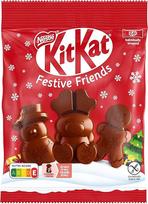 "KitKat Nestlé Kitkat Festive Friends" šokolado mišinys, mini kalėdinės figūrėlės iš pieninio šokolado su traškiais gabalėliais, pakuotė po 1 (1 x 65 g)