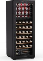 "Klarstein Bovella 55 Duo+" vyno šaldytuvas - 55 buteliai, 2 zonos, 5-18 °C, jutiklinis valdymas, LED apšvietimas, apsauga nuo UV spindulių, laisvai pastatomas, vyno kondicionavimo spinta
