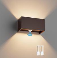 "Klighten" 18 W lauko sieninis šviestuvas su judesio jutikliu Vidinis / lauko 3000 K lauko šviestuvas su judesio jutikliu Sieninis šviestuvas Reguliuojamas šviesos kampas su keičiama G9 LED lempa (bronza)