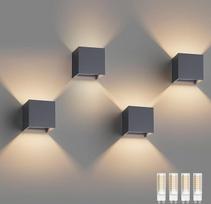 "Klighten" 4 sieninių šviestuvų pakuotė su keičiama G9 LED lempa, šilta balta 3000 K, aliuminio LED sieninis šviestuvas vidaus/ lauko patalpose, reguliuojamas spindulio kampas, lauko apšvietimas, skirtas svetainei, sodui, antracitas