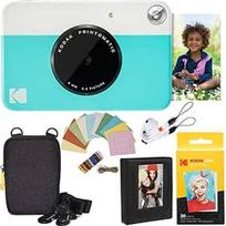 "Kodak Printomatic" momentinio fotoaparato (mėlynos spalvos) "Deluxe" paketas + "Zink" popierius (20 lapų) + "Deluxe" dėklas + nuotraukų albumas + pakabinami rėmeliai + patogus kaklo dirželis