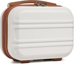 "Kono" kosmetikos dėklas "Vanity Case Box Organiser" Grožio dėklas, kreminės baltos spalvos, Kosmetikos dėklas