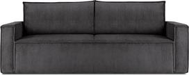 "Konsimo Napi" sofa, sofa lova su miego funkcija, sofa lova su lovos dėže, sofa su miego funkcija, sofa lova su nuimamomis pagalvėlėmis, sofa lova, 228 cm, tamsiai pilka