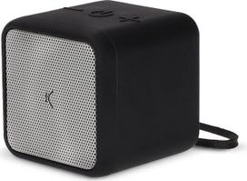 "Ksix Kubic Box", nešiojamasis belaidis garsiakalbis, veikia iki 4 valandų, skambina, tikra belaidė stereofonija, "Micro SD" lizdas, juodas