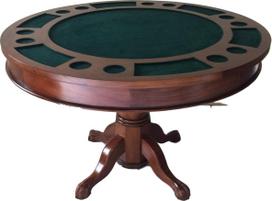 "Kunibert" pokerio žaidimo stalas Pokerio / valgomojo stalas / "viskas viename" stalas Medžio masyvo apvalus plotis 120 cm