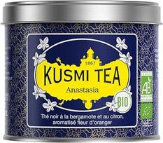 "Kusmi Tea" - "Anastasia" - ekologiška juodoji arbata su bergamočių, citrinų ir apelsinų žiedų aromatu, įkvėpta ikoniškojo "Earl Grey" - biri arbata - 100 g metalinė skardinė - kiekis maždaug 50 puodelių