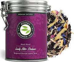 "Lady Star Deluxe" "Earl Grey" juodoji arbata su bergamočių apelsinų ir citrinų aromatu, 100 g juodosios arbatos su aromatu (apie 40 puodelių) - alveus