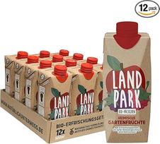 "Landpark" ekologiškas nealkoholinis gėrimas "Home Garden Fruits", 12 x 0,5 l, "Tetra Pak" pakuotėje | Obuolių ir aviečių skonio | Be gazuotų gėrimų | Su savimi | Vanduo su skoniu | Nemokamai